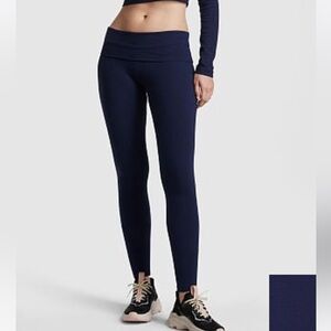 Victoria's Secret PINK Cotton Mid-Rise Foldover Leggings large/regular NEW